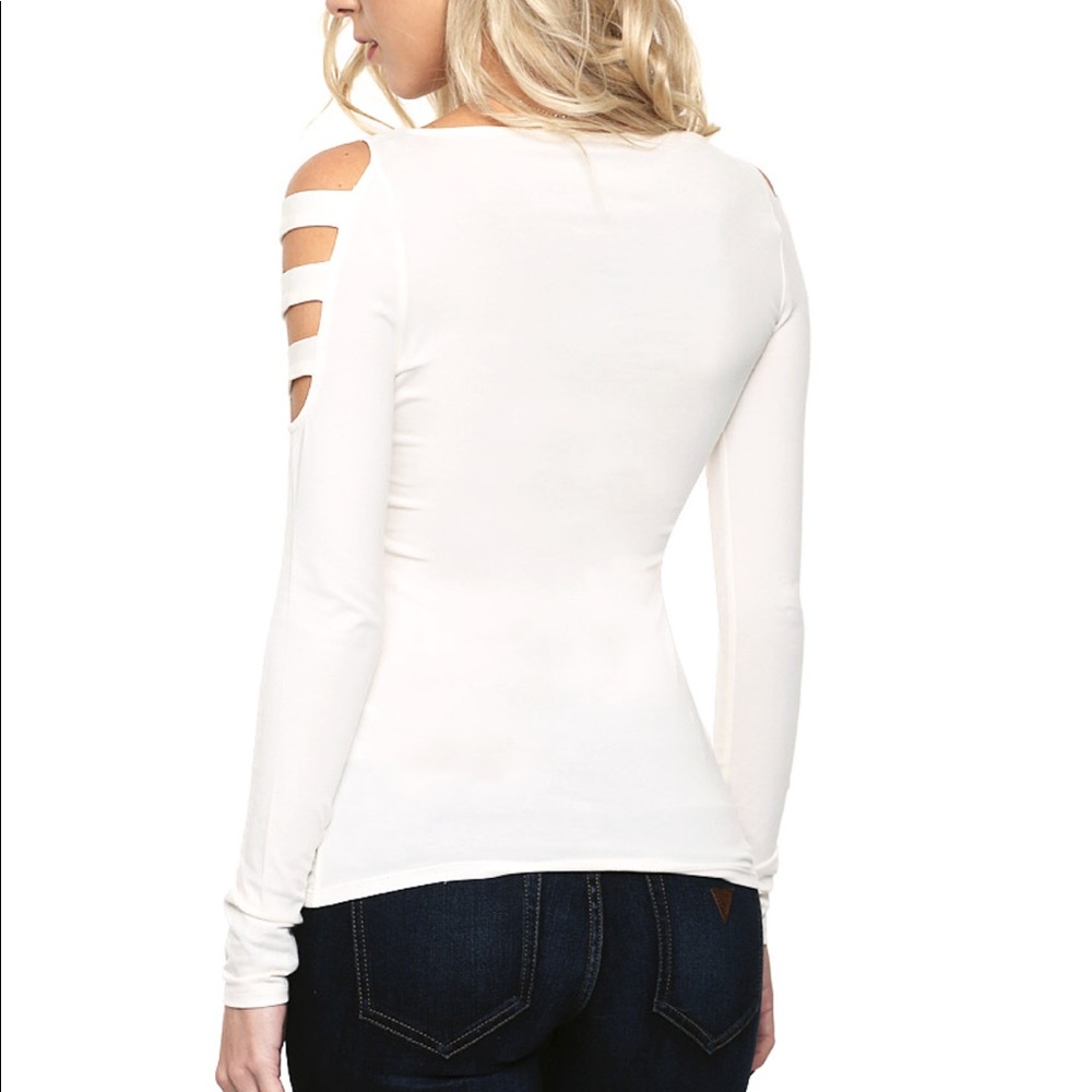 GUESS Long Sleeve Yoshi Caged Top - Picture 3 of 4